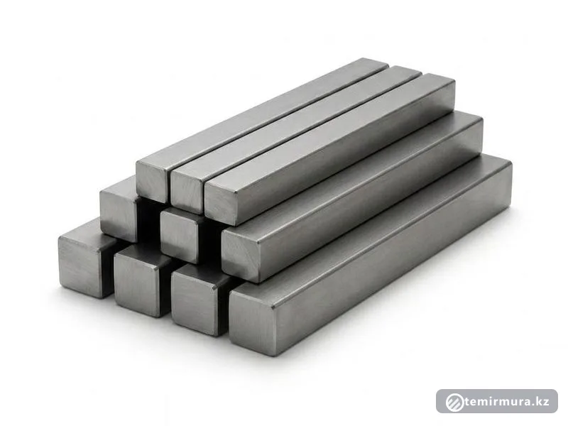 Титановый квадрат АТ-6 20х20 мм — 20×20 мм, склад TEMIR MURA